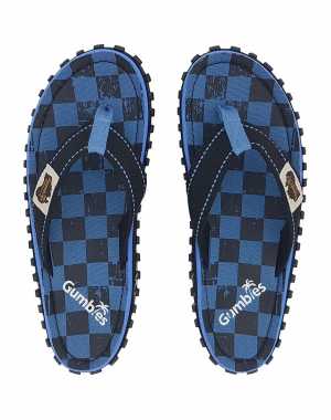 Gumbies Férfi Flip-flop Islander Blue Checker kék