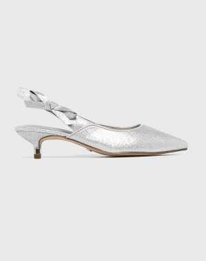 Tamaris Női Sarkas cipő ezüst