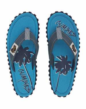 Gumbies Férfi Flip-flop Islander Twin Palms kék